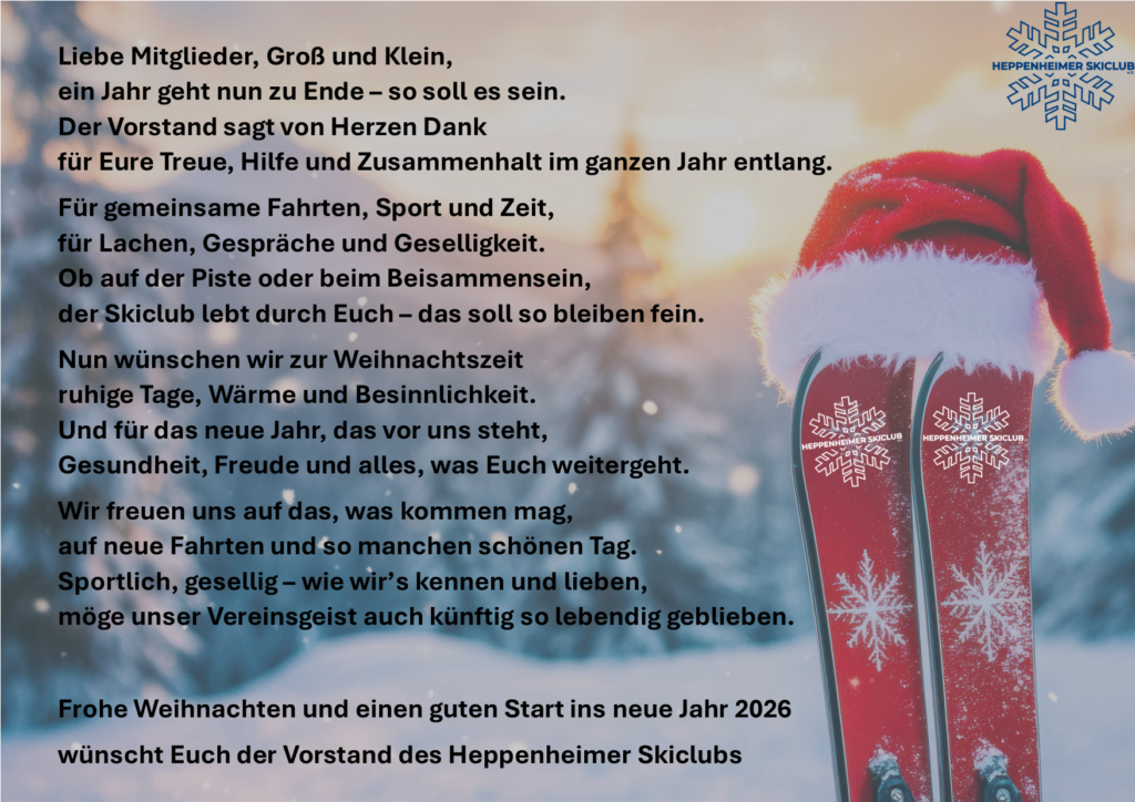 Weihnachtsgrüße des Vorstands