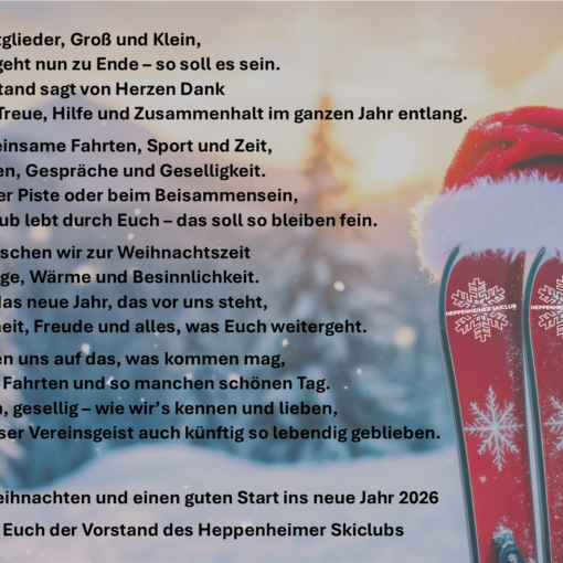Weihnachtsgrüße des Vorstands