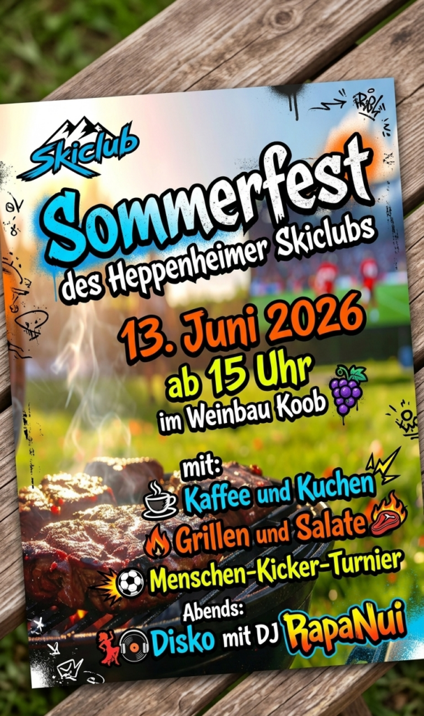 Vorankündigung unseres Sommerfest des Skiclubs